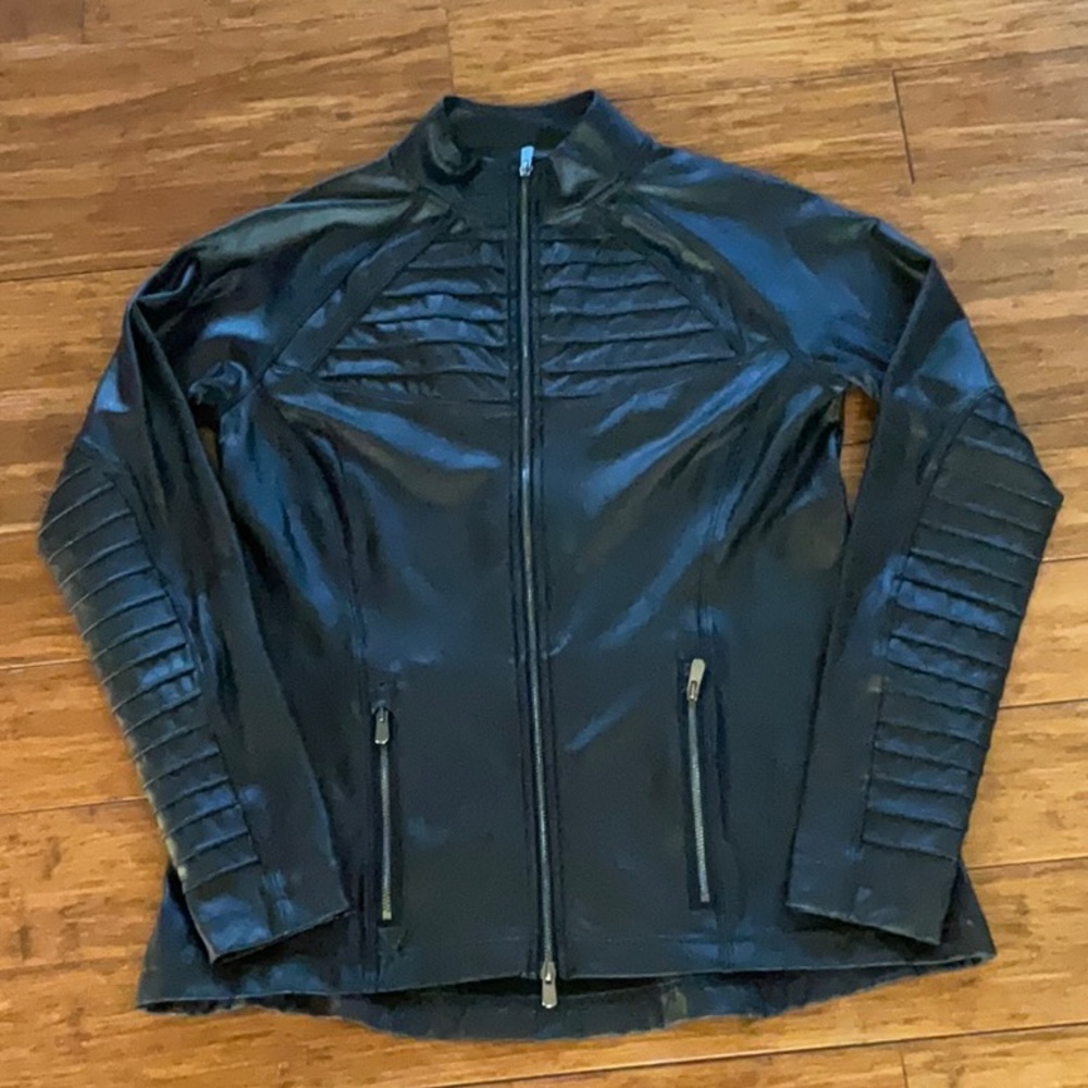 Spanx leather-like moto style jacket